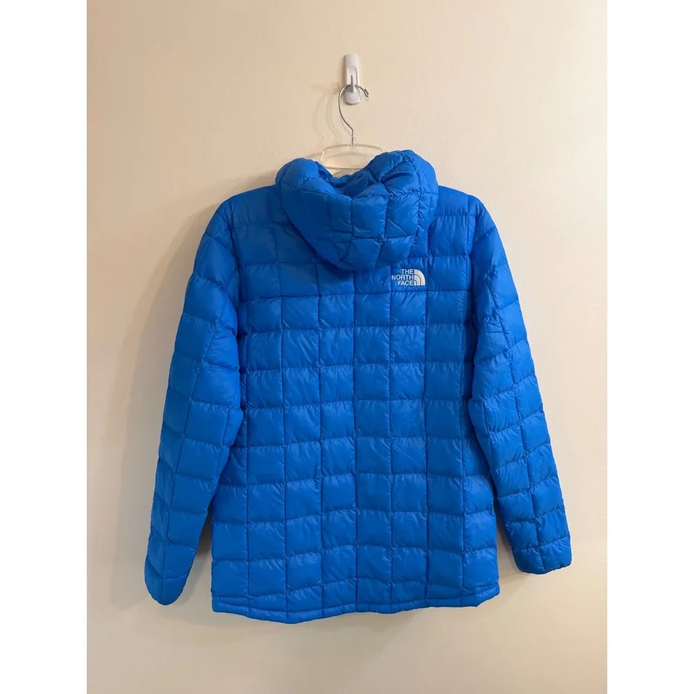 The North Face Boys XXL Thermoball Eco Hooded Jacket Blue Quilted Puffer Coat